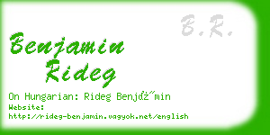 benjamin rideg business card